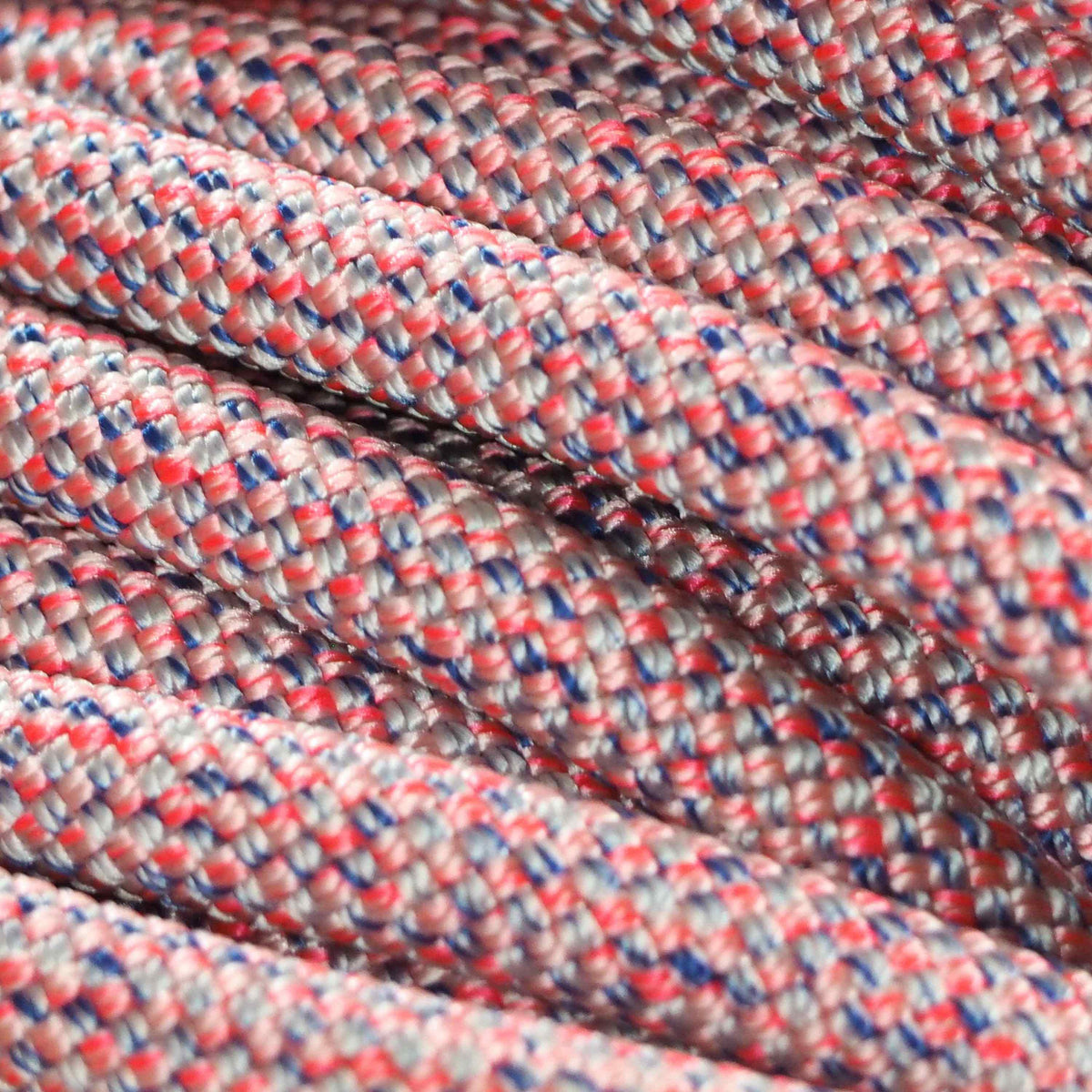 Hanami 9.8mm climbing rope slip collar by North Tail — handmade in Ontario using genuine UIAA certified rope in blue with hints of green, pink, and white. Durable, adjustable, and perfect for training or everyday walks with active dogs.