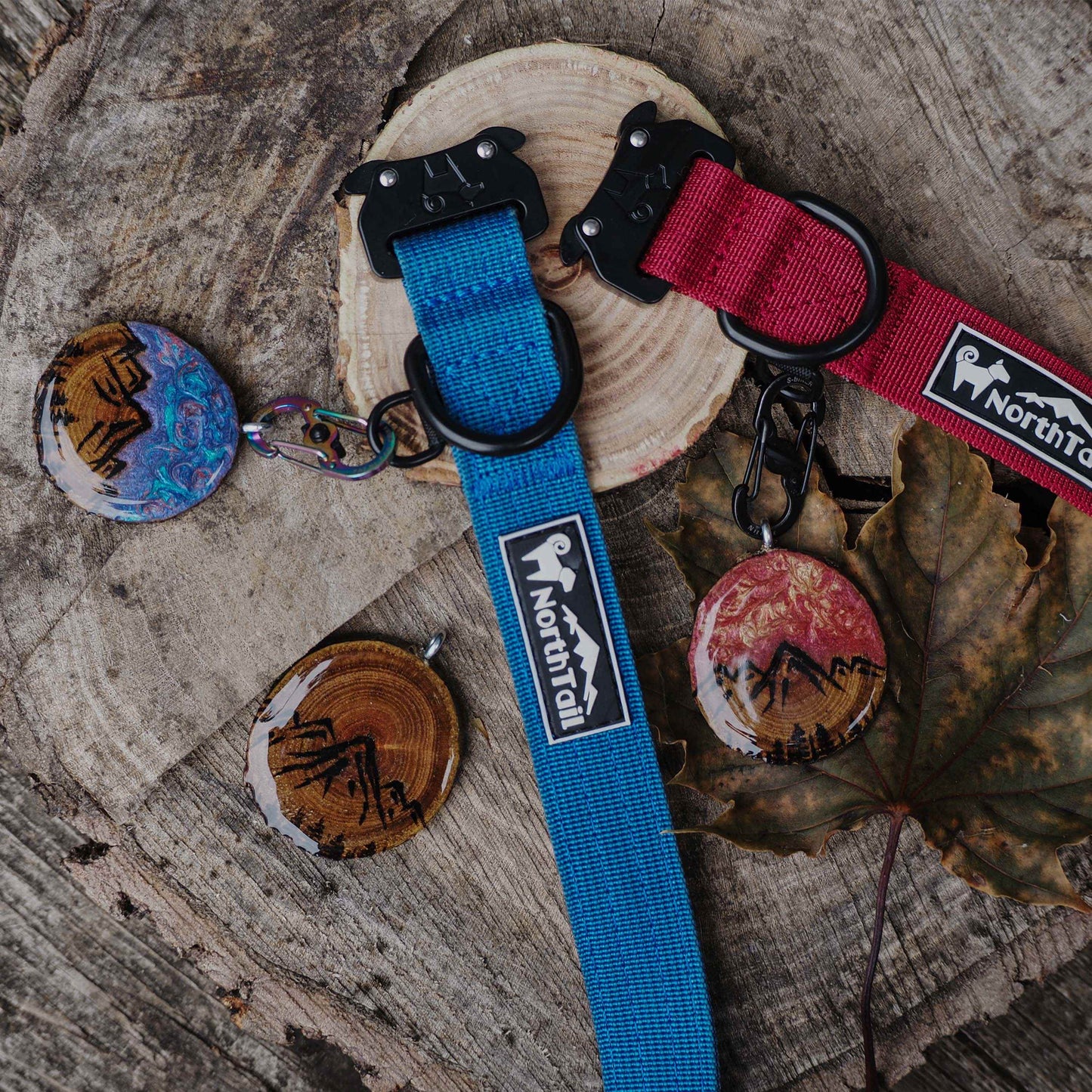 Engraved Wooden Dog Tag - Mountain