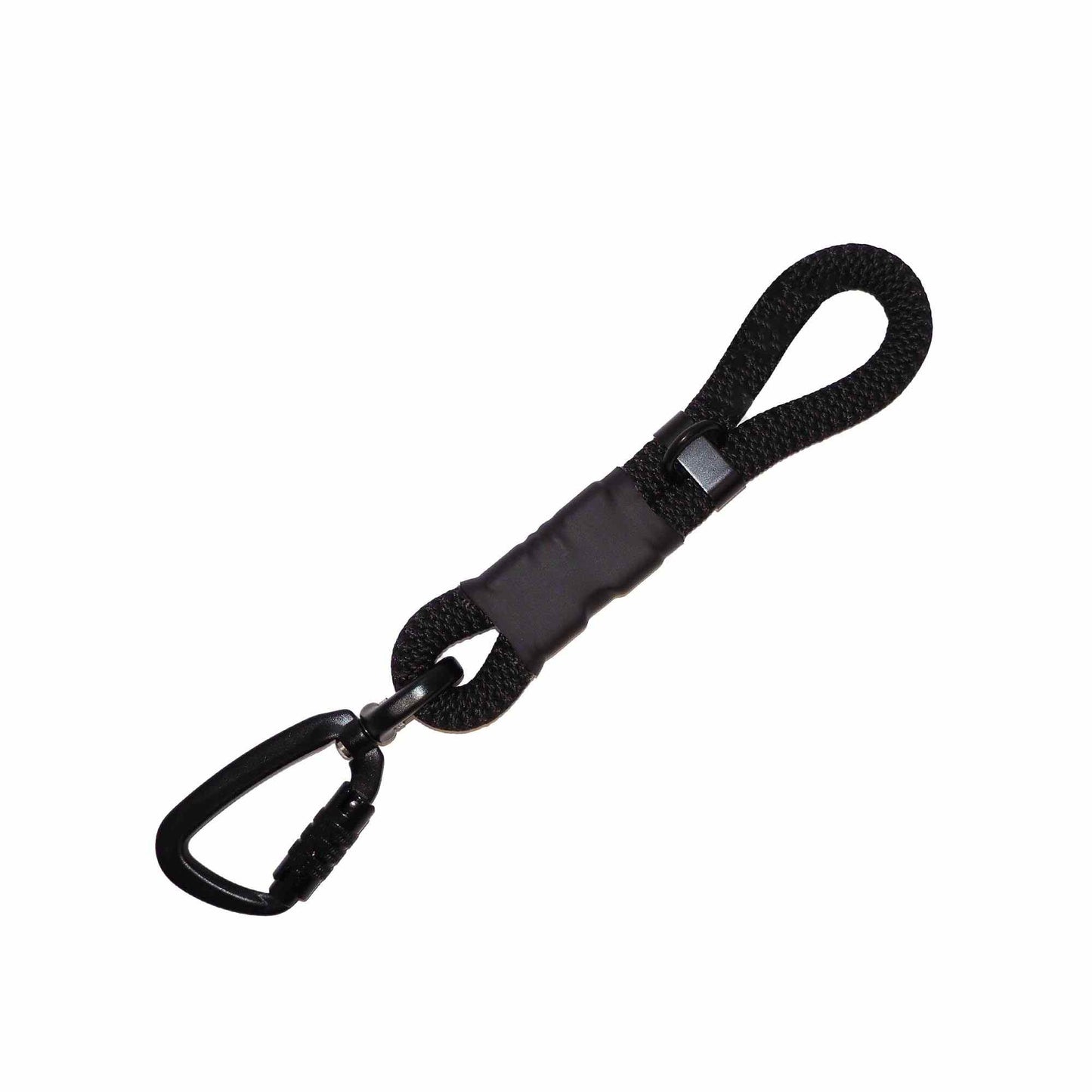 Mini Wanderlust Leash by North Tail, handmade in Ontario with genuine UIAA certified climbing rope and an auto-locking carabiner. Lightweight, compact, and ideal for off-leash control, safety backup, or use as a keychain.