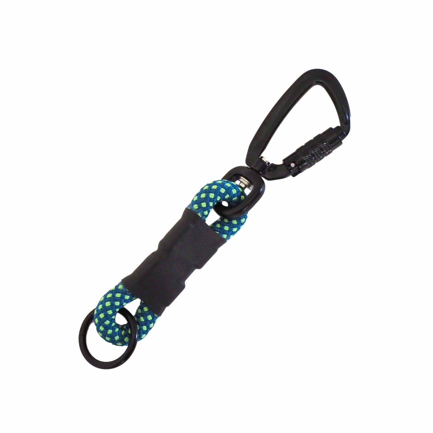 Mini Wanderlust Leash by North Tail, handmade in Ontario with genuine UIAA certified climbing rope and an auto-locking carabiner. Lightweight, compact, and ideal for off-leash control, safety backup, or use as a keychain.