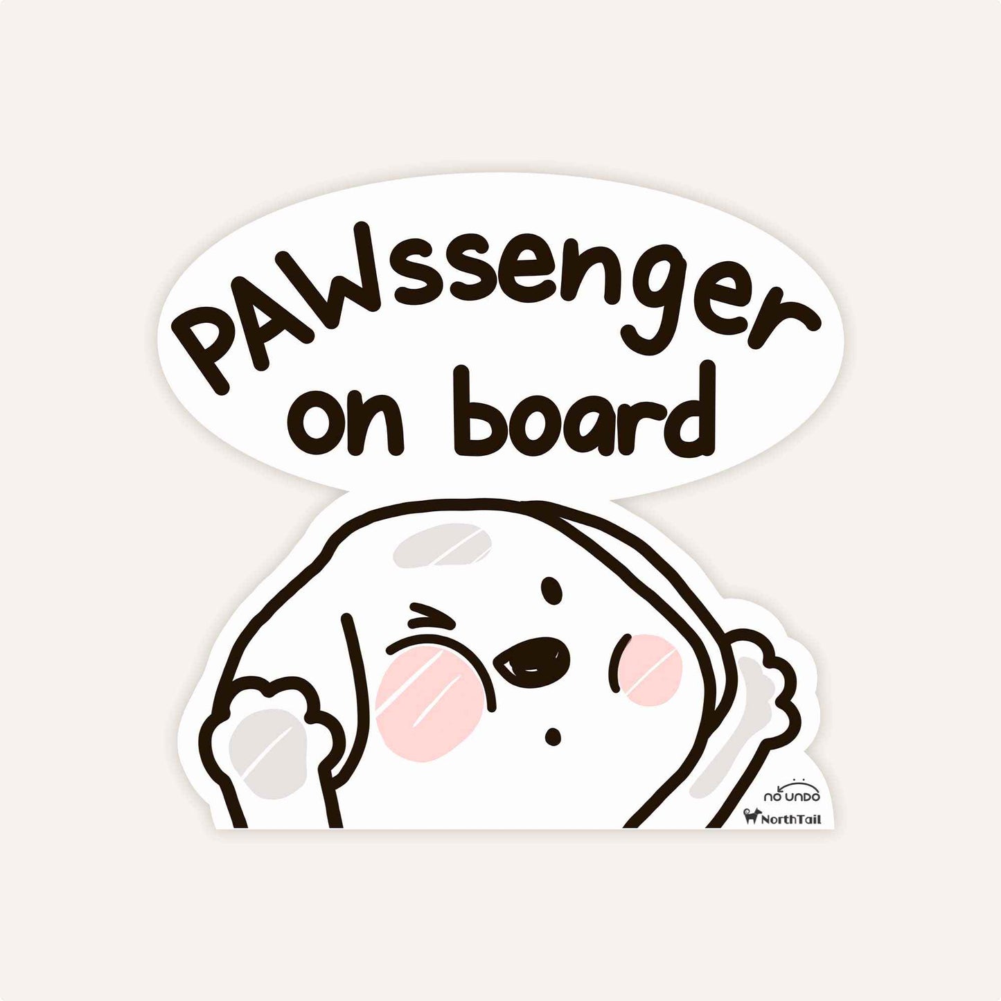 Bumper Sticker - Pawssanger on board