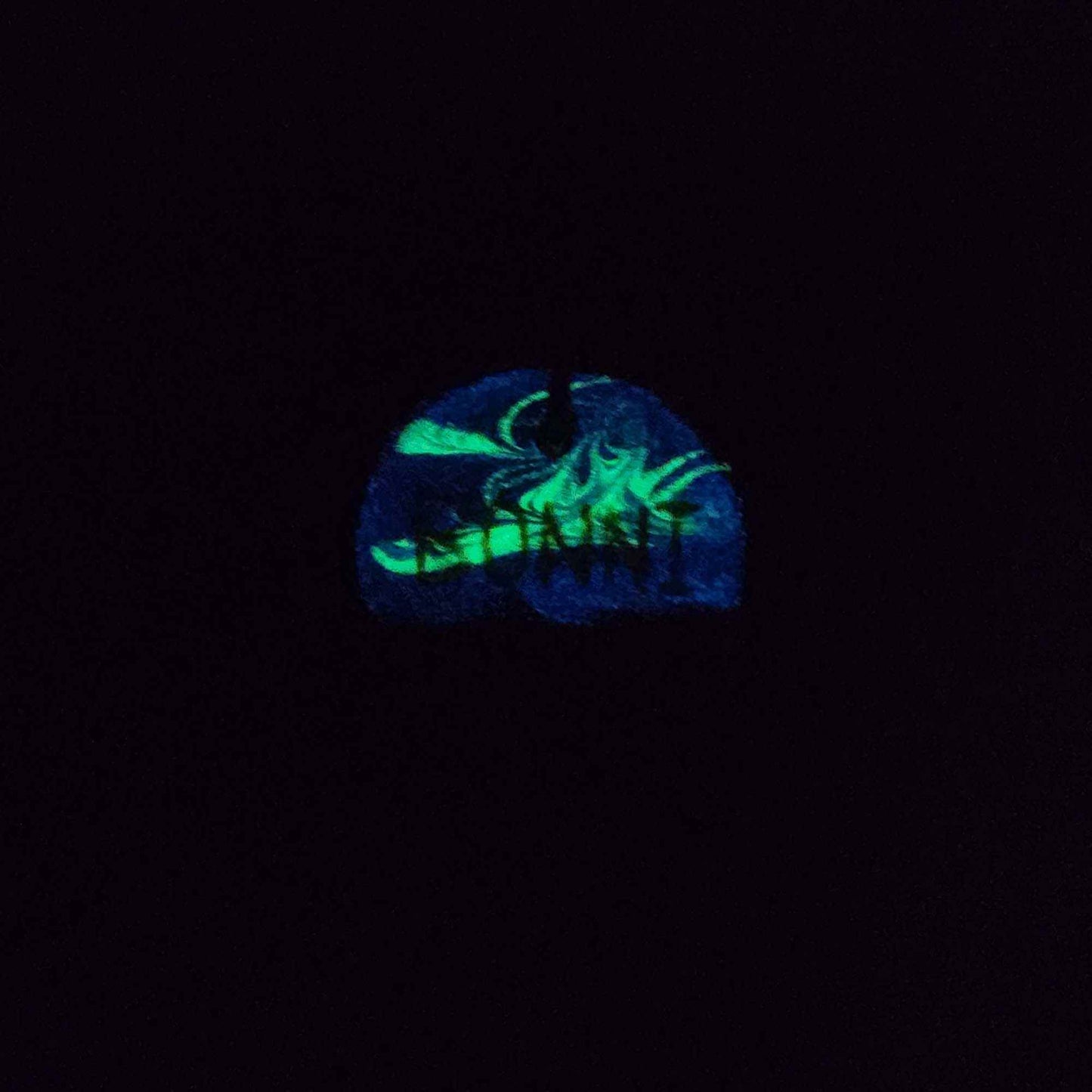 Engraved Wooden Dog Tag - Northern lights Glow In The Dark