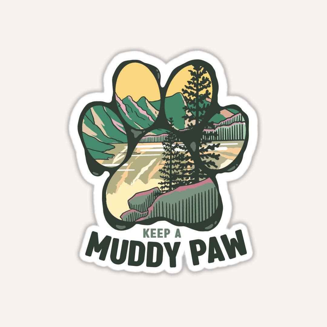 North Tail Sticker - Keep a Muddy Paw