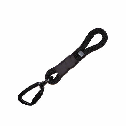 Mini Wanderlust Leash by North Tail, handmade in Ontario with genuine UIAA certified climbing rope and an auto-locking carabiner. Lightweight, compact, and ideal for off-leash control, safety backup, or use as a keychain.