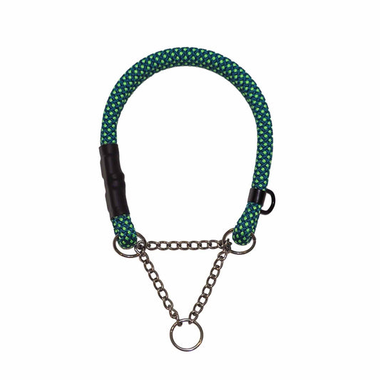 NT Martingale Collar made from durable climbing rope, designed for training and control, handmade in Ontario, Canada.